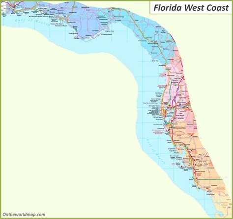 Map of West Coast of Florida